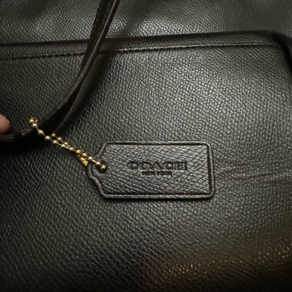 Black pebble leather coach purse - Picture 2 of 3